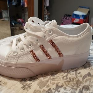 Adidas embellished with Rose Gold crystals